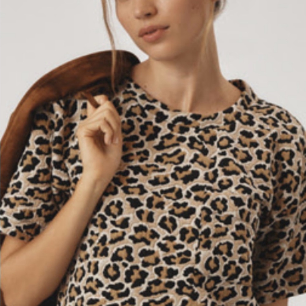Maeve leopard box tee